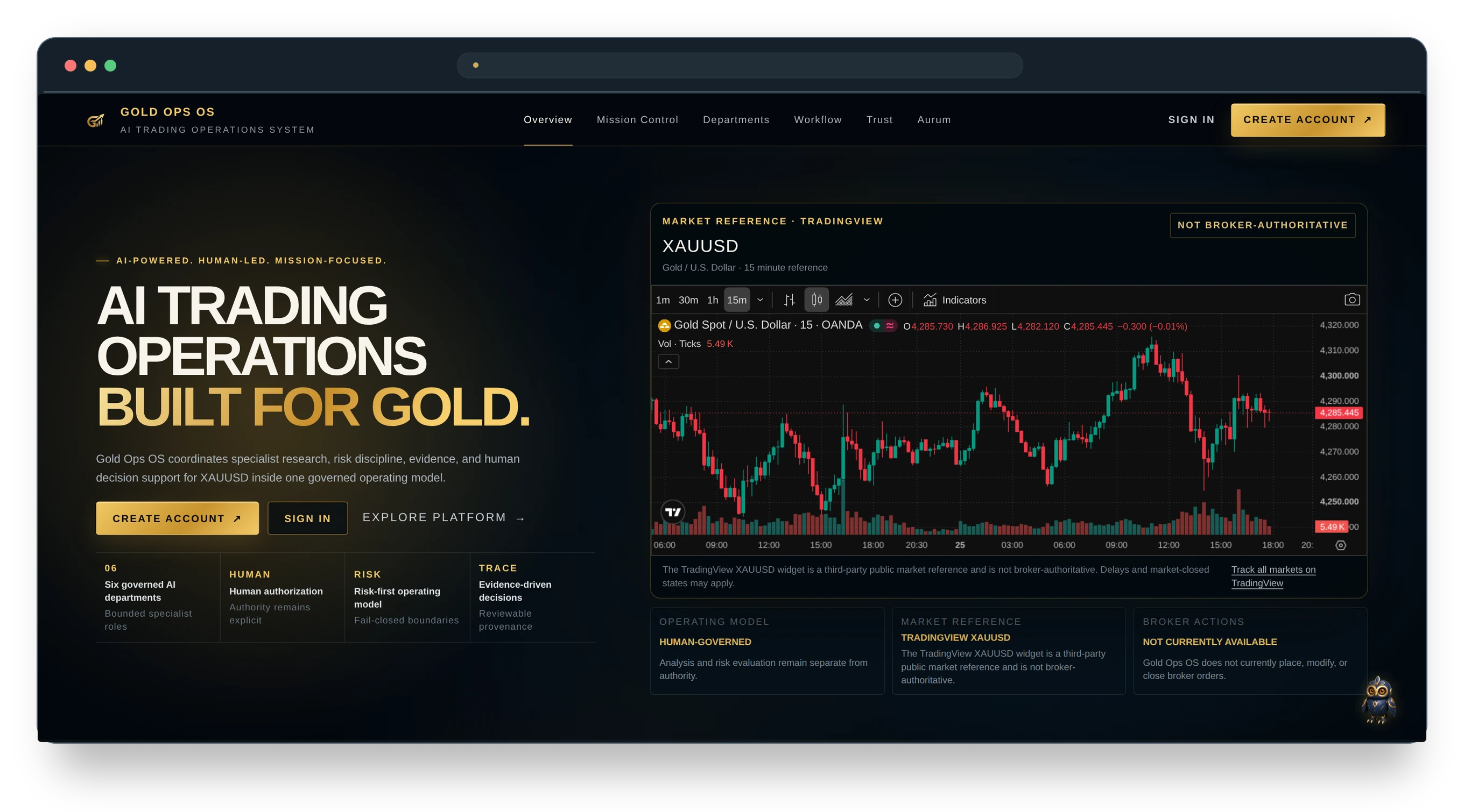 Detailed preview of the Gold Ops OS trading project